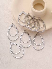 8 hạt charm hợp kim hình giọt nước dùng để làm hoa tai, vòng cổ, vòng tay DIY - Xem 4