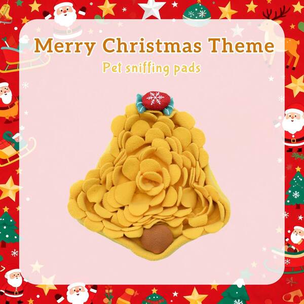 BJAYPET حصيرة شم جرس عيد الميلاد 2025 الجديدة لحيوانات الأليفة، حصيرة شم/حصيرة شم/وسادة عمل الأنف/لعبة تدريب الكلاب على الاستكشاف بالشم والتغذية البطيئة
