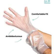 Guantes ecolgicos compostables a base de plantas para preparacin y limpieza de alimentos - Pequeño (paquete de 100) - Ver 5