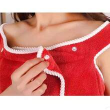 Unisex Bathrobe Towel With Strap And Pocket – Soft And Absorbent Microfiber (1.30m X 0.80m) - Pink - View 4