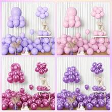 153pcs Pink Purple Balloon Garland Arch Kit, Different Sizes 18 12 10 5 Inch Pink Purple Red Latex Metallic Confetti Purple Balloons Women Birthday Bridal Shower Party Decoration - 紫色 - 查看 7