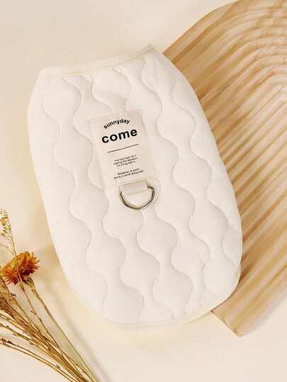 PETSIN 1pc Warm Dog Clothes Fleece Vest Pet Apparel For Small Dogs & Cats, Thick Padded Pet Jacket, Autumn/Winter Pet Supplies