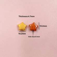 20Pcs/Bag Little Stars Shaped Loose Beads Necklace Key Chain Making DIY Jewelry Beaded Materials - Blue - View 5
