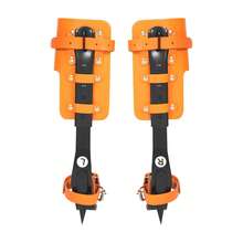 Aohuada Tree Climbing Spikes,Climbing Spikes With Multi-Functional Belt, Steel Adjustable Climber Gaffs Climbing Trees Gear For Outdoor Jungle Survival Fruit Picking - Orange - View 7