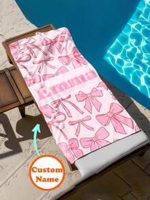 Personalized Kids Beach Towel,Summer Birthday Gift For Kids,Summer Vibes,Girls Beach Trip,Custom Beach Towel,Swimming Pool,Beach Decor - 彩色 - 查看 10