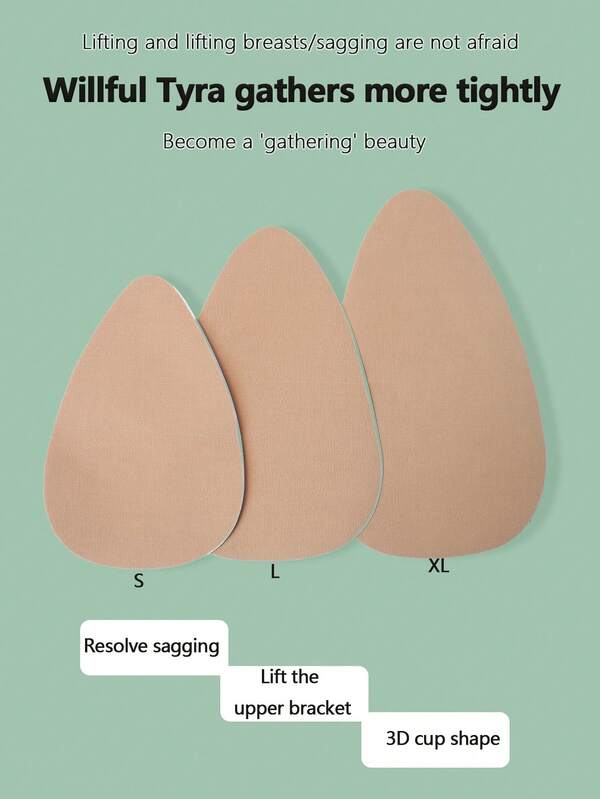 Parche para el pecho, de gran tamaño, para levantamiento, parche para el pecho, levantamiento, antirreflejo, antidescolgamiento, parche en forma de lágrima invisible para el pecho