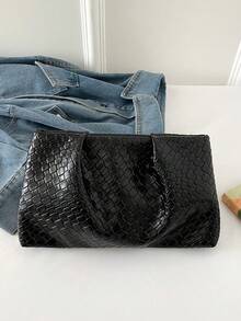 New Pleated Large Capacity Casual Clip Closure Chic Envelope Clutch Bag