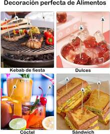 ¡Recomendado200 Piezas Palillos Para Botana, Palitos De Madera, Adecuado Para Fiestas, Picnics y Uso Diario. Son Ideales Para Ofrecer Frutas, Quesos, Postres y Otros Aperitivos Pequeños¡Top de Temporada - 1 - Ver 7