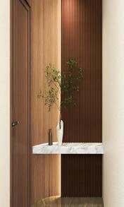 Art3d Slat Wood Wall Paneling For Interior And Ceiling Decoration - 4 Samples Pack, 6 X 57in - MàuF - Xem 3
