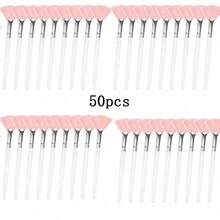 3/15 piezas Brochas de maquillaje prácticas tipo abanico, brochas suaves y portátiles para mascarillas, herramientas de cosmética para mujeres, damas y niñas