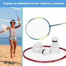 4PCS Raquetas De Bádminton - Juego De Raquetas De Bádminton, Incluye 4 Pelotas De Bádminton De Nylon, Red Portátil, Bolsa De Almacenamiento, Adecuado Para Los Entusiastas De Los Deportes Al Aire Libre - 1 - Ver 6