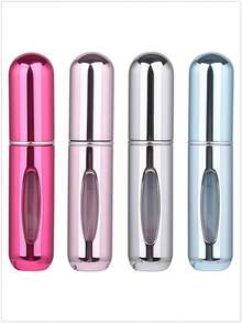 5 件/4 件/3 件/2 件/1 件 5ml 可再填充香水瓶、便携式可再填充香水雾化器瓶、可再填充香水旅行喷雾瓶、迷你便携式空液体容器、旅行必需品、海滩旅行收纳袋、适用于香水、女士香水，适合度假、露营、度假、返校