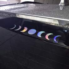 1 件月相汽车贴纸，月亮明暗对比神秘女巫乙烯基横幅贴花，适用于汽车后挡风玻璃、水瓶、笔记本电脑 - 易于粘贴 - 彩色 - 查看 5