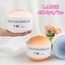 200g/Pack Chunky Gradient Rainbow Color Yarn, Handmade DIY Knitting Knitted For Fashionable Sweaters, Shawls, Blankets, Hats, Headbands - Light Mist Gradient - View 10