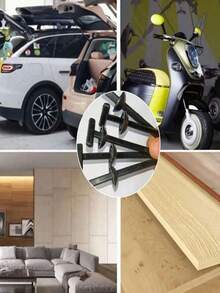 20/40/50/60/100 piezas Bridas de nailon universales de uso pesado con pasador y botón. Correas de sujeción para reparación de automóviles y uso diario - Negro - Ver 9