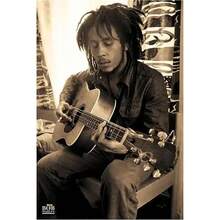 Pyramid America Bob Marley-Playing Guitar In Sepia, Music Poster Print, 24 By 36-Inch - Multicolor - View 2