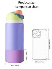 1 件硅胶水瓶套 - 杯子保护套 - 底部保险杠（适合直径 2.95 英寸 - 3.54 英寸），兼容 12-24 盎司瓶子，防滑、防摔、防刮，适用于真空瓶、广口瓶、不锈钢瓶、玻璃杯，适用于日常生活、旅行、聚会、派对、返校 - 彩色 - 查看 11