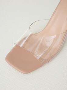 Women's High Heel Transparent Crystal Stiletto Sandals, Sexy PVC Ankle Strap Hollow Out Party Shoes, Fashionable & Elegant Summer Slippers That Accentuate Body Shape Winter Gifts