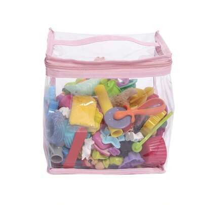  Organizador de Brinquedos M Infantil Yupii em PVC com Alça e Zíper Caixa Organizadora Portátil