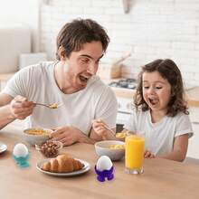1pc Silicone Egg Cups Multi-Color Soft Silicone Egg Holders For Kitchen Use | Durable, Flexible & Non-Slip Design | Ideal For Boiled Eggs And Decorative Display - Multicolor - View 3