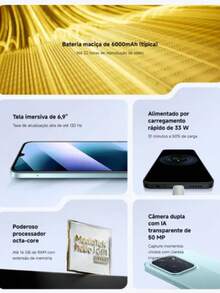 Smartphone POCO C85 Screen 6.9 120Hz 50mp128GB/16GB 6000mAh NFC Launch 2025! - màu đen - Xem 4