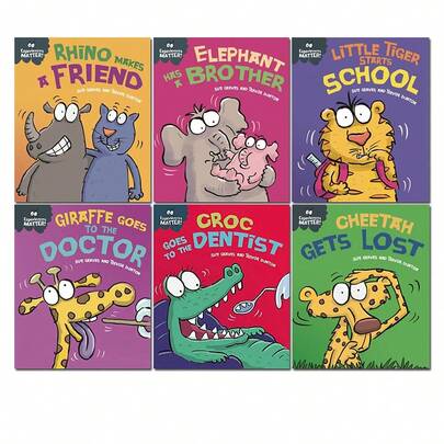 (Age 3-5) Sue Graves Experiences Matter Collection 6 Books Set Giraffe, Rhino, Elephant, Little Tiger, Croc, Cheetah