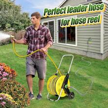 3ft Short Garden Hose With Female To Female Connector Metal Leakproof Leader Hose For Hose Reel Heavy Duty 304 Stainless Steel Flexible Hose For Outdoor Garden Watering Car Pet Cleaning - 10英尺 - 查看 2