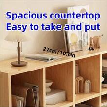 8 - Cube Storage Organizer, Open Bookcase with Baffle, Multifunctional Display Shelf, Storage Cabinet Office Living Room, White, 47.2x10.6x29.5in47.2x10.6x29.5in - Blanco + 47,2 x 10,6 x 29,5 pulgadas - Ver 4