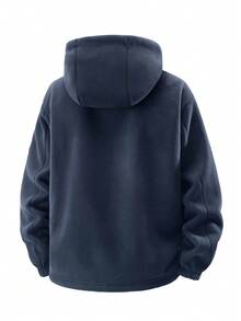 Men's Autumn/Winter Casual Jacket With Thermal Lined, Graphene Heating, Hooded Sportswear Top - Blue - View 2