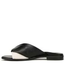 Vionic Miramar Sandals Women's US 9.5 Black Leather Square Toe Slides ZOGG1233 - 黑色 - 查看 2
