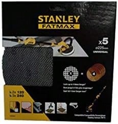 STANLEY Lijas para Lijadora Panel Yeso 750w Ø225mm - Unid: 5