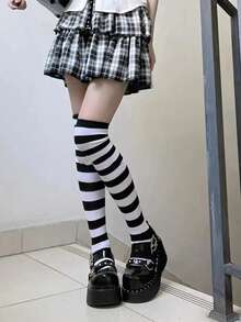 5/3/1 双性感红色蝴蝶结过膝袜，白色蝴蝶结过膝袜，适合圣诞节、万圣节 - 彩色 - 查看 12