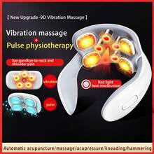 Wireless TENS Pulse Back & Neck Massager, Smart Shoulder & Neck Massager With Heating, Relieves Muscle Soreness, Powerful Body Therapy - White - View 3