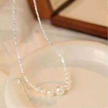 1 Simple Imitation Pearl Luxury Jewelry, Elegant Daily And Party Wear, Valentine's Day Gift For Girlfriend Or Girlfriend, Exquisite Beaded Design, Perfect Gift - 白色 - 查看 9