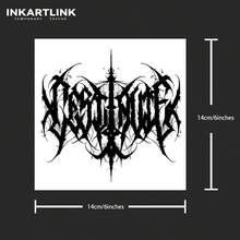 INKARTLINK 哥特式临时纹身，防水持久 1-2 周，逼真纹身外观，小众设计，深色羽毛笔