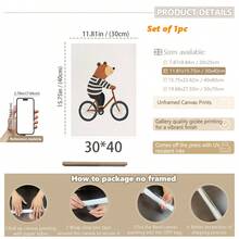 1件装裱/帆布墙画，男孩卧室装饰，画廊风格墙面装饰套装，游戏室装饰，男孩婴儿房装饰，洗礼礼物，熊主题墙面装饰，装裱墙画，装裱墙面装饰，房间装饰，家居装饰，墙面装饰，儿童房艺术品 - 彩色 - 查看 19