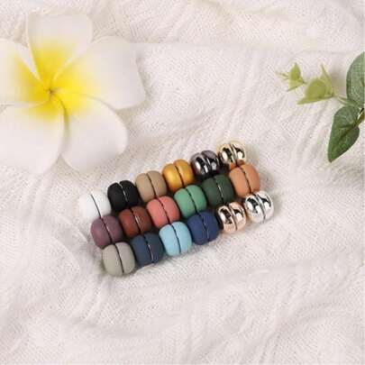 18 件/套多色磁性围巾夹，磁性头带夹，适合女士和女孩宽松头巾，金属