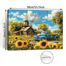 2D Flat, 1pc Framed Canvas Wall Art, Charming Sunflower Canvas Wall Art Wooden Framed Print For Living Room, Bedroom, Kitchen & Office Decor - Perfect Christmas Gift, Perfect For Room Decor 15.7*11.8 Inches/ 40*30cm