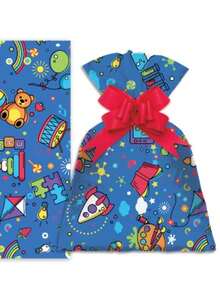 50 Metallic Gift Bags 25x35cm For Children - Toys - View 1