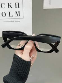 1 件/3 件 PC（聚碳酸酯）女士几何框架老花镜，Y2K 休闲日常时尚阅读和使用智能手机必备 - 白色 - 查看 2