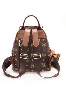 Bộ 3 balo - Balo du lịch cỡ lớn mới dành cho nữ - Thiết kế rộng rãi, thời trang - Dành cho nữ - Thích hợp cho du lịch và sử dụng hàng ngày - Món quà lý tưởng cho sinh viên - màu nâu - Xem 3