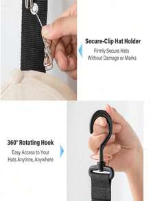 1/2 Stücke Baseballkappe Huthalter, unisex Huthalter mit Haken und Clips, geeignet für Kleiderschrank und Schranktüren, Hutaufbewahrungsregal an Tür und Wand, geeignet für Baseballkappe Liebhaber zum Aufbewahren und Präsentieren von Hüten. Schlafzimmer, Organizer, Heimspeicherung, weiße T-Shirts Damen, schwarze Hosen Damen, Damen Winterkleidung, Kleid