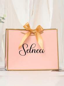 Túi quà tặng có nơ in tên theo yêu cầu, túi quà tặng cho cửa hàng quần áo, túi mua sắm, túi giấy quà tặng trống in tên theo yêu cầu, túi đựng mỹ phẩm bằng bìa cứng màu trắng có quai xách in logo theo yêu cầu, túi quà tặng dự tiệc, bộ nhiều chiếc, túi giấy cưới, dày dặn, màu hồng, trắng, tinh tế và đẹp mắt, túi đựng quà Giáng sinh. - Nhiều màu - Xem 10