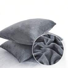 Tối Xám Chất rắn Có màu sắc Sang trọng Chăn Vừa vặn Máy giặt được Chăn Vừa vặn - Màu xám đen - Xem 23