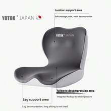1pcsAuthentic Chair, Cushion, Cushion, Integrated Office Sitting, Anti Buttock Pain, Waist And Coccyx Protection - Xám - Xem 1