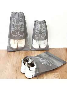 1件/5件/10件一次性无纺布防黄袋纯色鞋袋灰色无纺布防尘鞋套鞋子收纳袋防潮旅行鞋子包装鞋袋家用鞋套袋简约灰色抽绳防尘旅行鞋袋旅行防尘抽绳鞋子配件鞋子收纳鞋盒鞋子整理器鞋袋房间杂物鞋子收纳袋家用旅行灰色鞋子防尘套