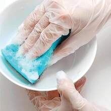 Guantes de vinilo desechables, transparentes, de grado industrial, sin polvo, sin ltex, no estriles, aptos para alimentos, 2.75 mil. Palma, 3.9 Mil. Dedos, mediano, unidades - Extra grande (paquete de 100) + Claro - Ver 6