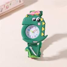 Cute Dinosaur Pattern Cartoon Children's Watch, Student Watch - Green - View 5