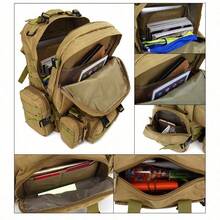 Mochila táctica de gran capacidad de 55L para hombres, mochila para senderismo, escalada y camping al aire libre, impermeable