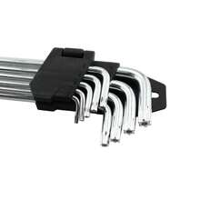 9-Piece Hexagon Wrench Key Set Silver/Black